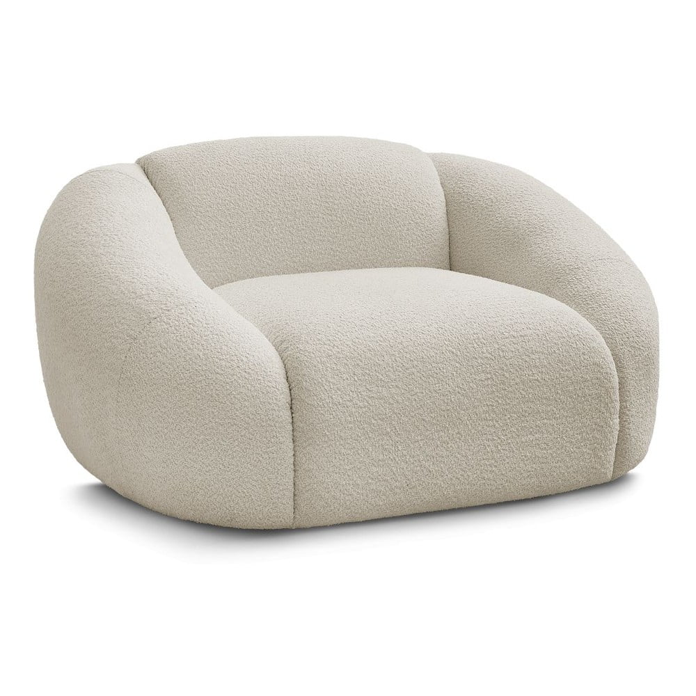 Bézs buklé fotel Tina – Bobochic Paris