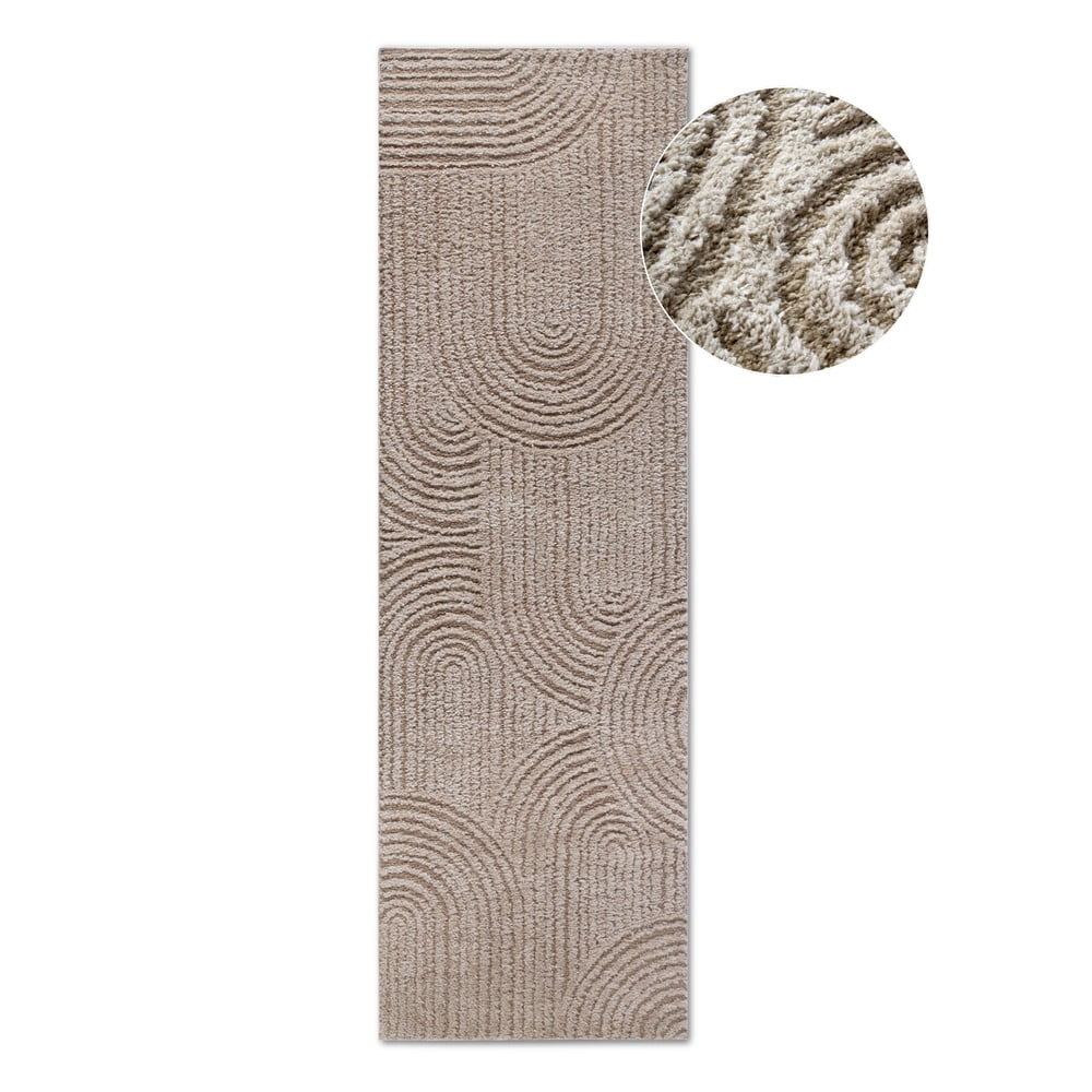 Bézs futószőnyeg 80x240 cm Chappe Beige – Elle Decoration