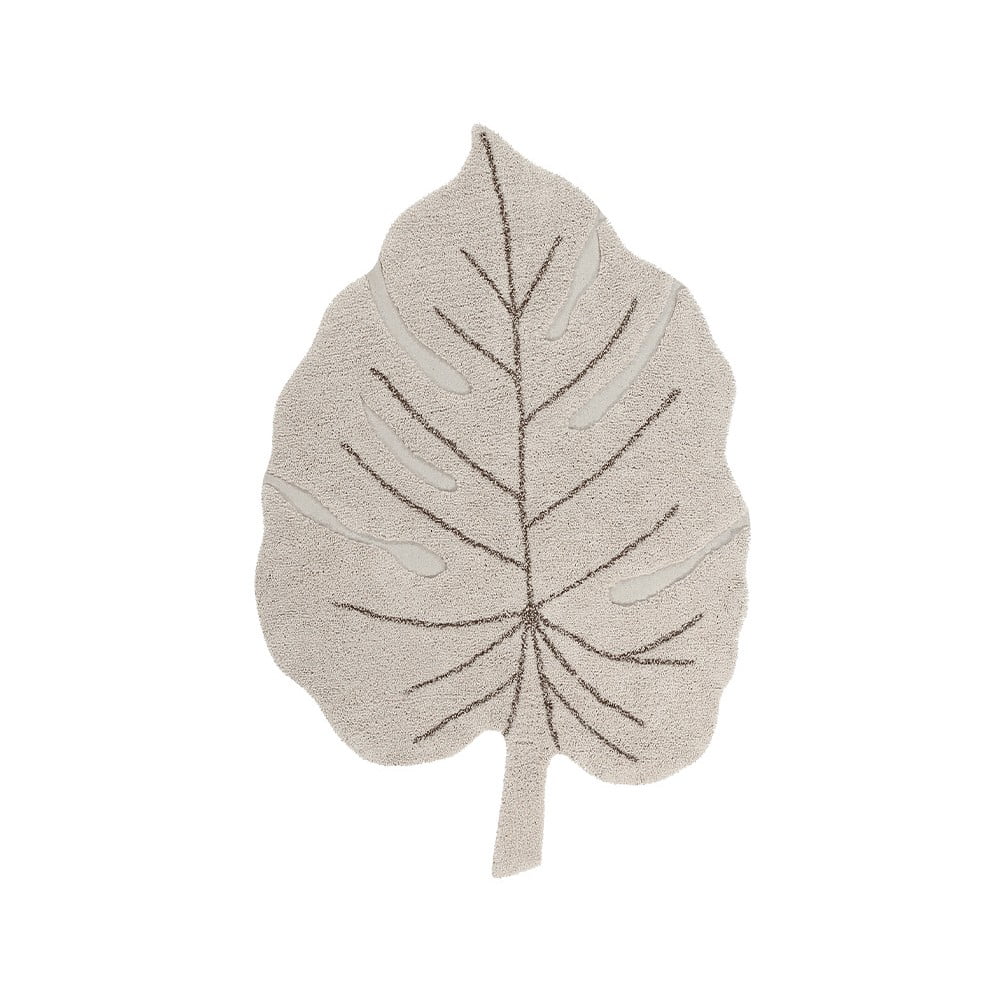 Bézs mosható kézi szövésű pamut gyerek szőnyeg 120x180 cm Monstera Natural – Lorena Canals