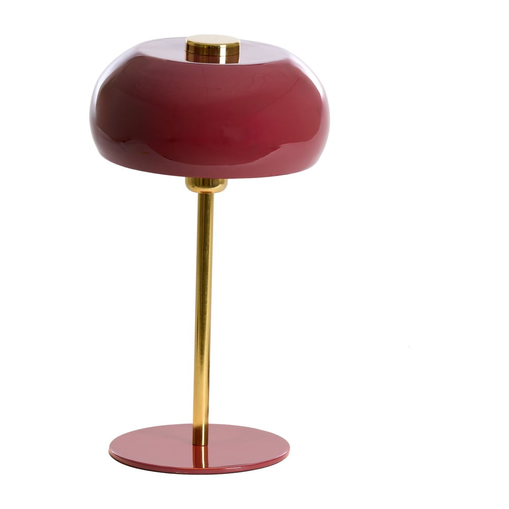 Borvörös asztali lámpa fém búrával (magasság 40 cm) Surin – Light & Living