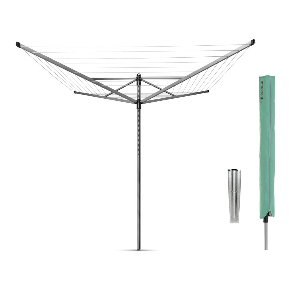 Ezüstszínű kerti ruhaszárító 60 m Lift-O-Matic – Brabantia