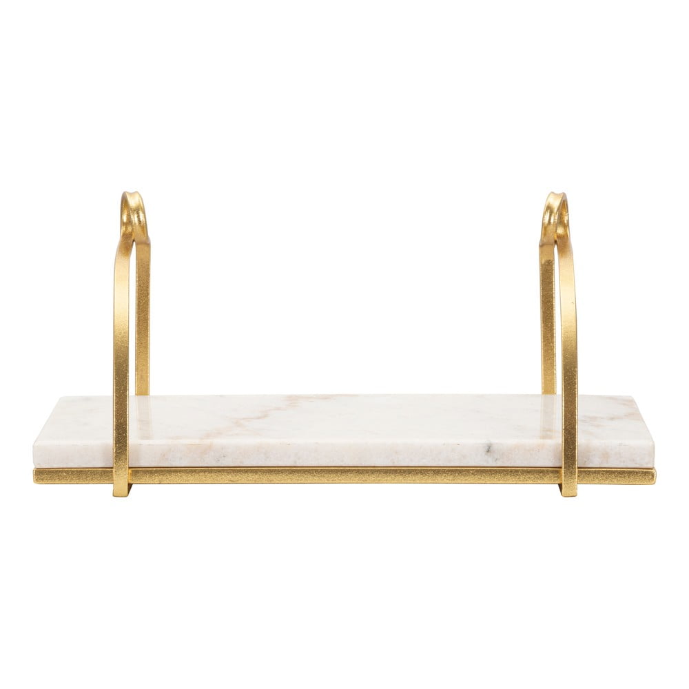 Fehér-aranyszínű márvány fali polc 40 cm Marble – Mauro Ferretti