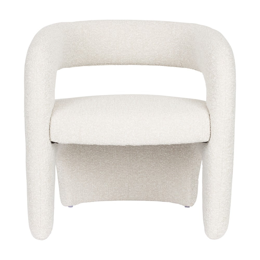 Fehér buklé fotel Nova – White Label