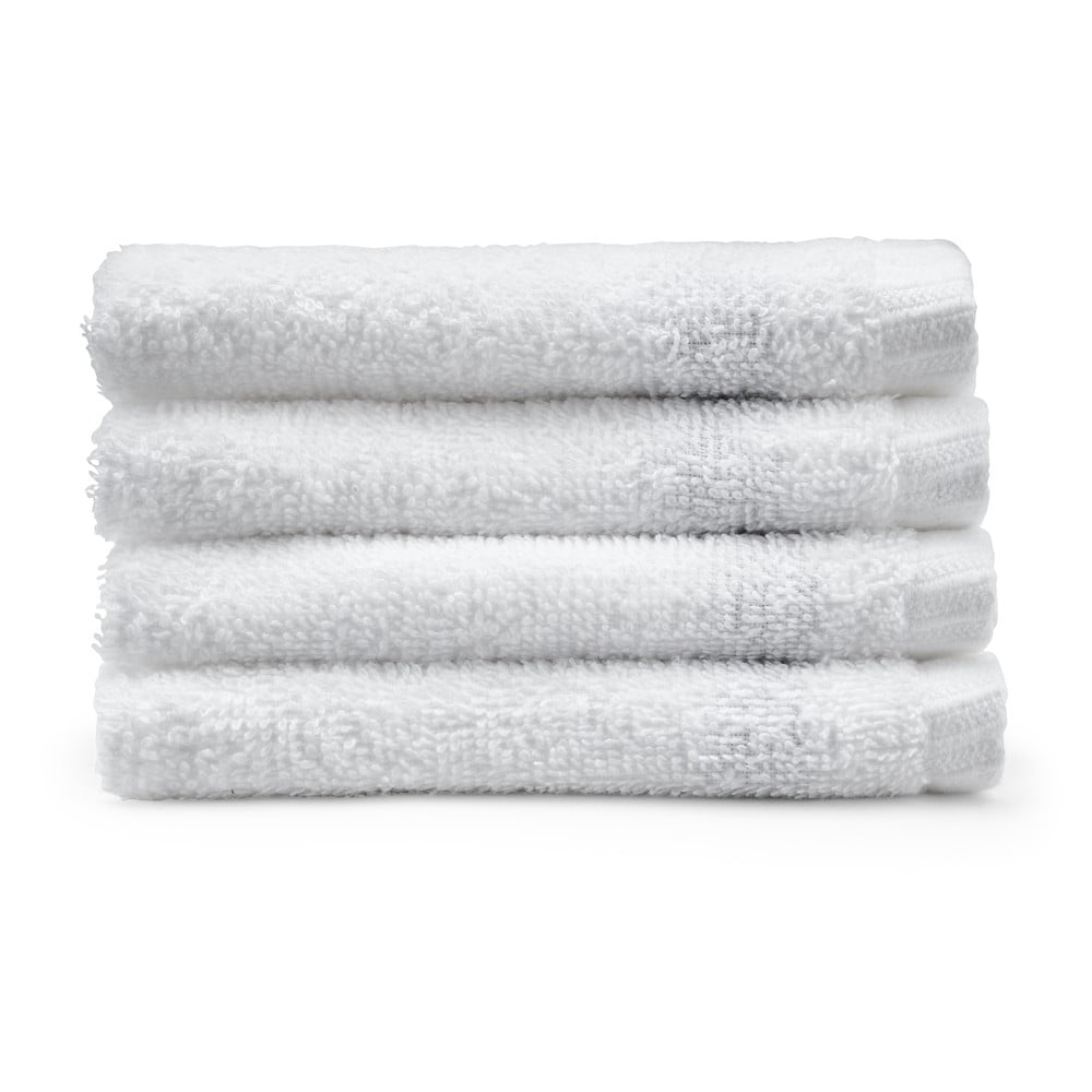 Fehér gyorsan száradó pamut törölköző szett 4 db-os 30x30 cm Quick Dry – Catherine Lansfield