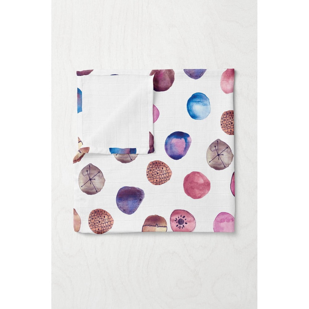 Fehér muszlin gyerek takaró 75x100 cm Shells – Mijolnir