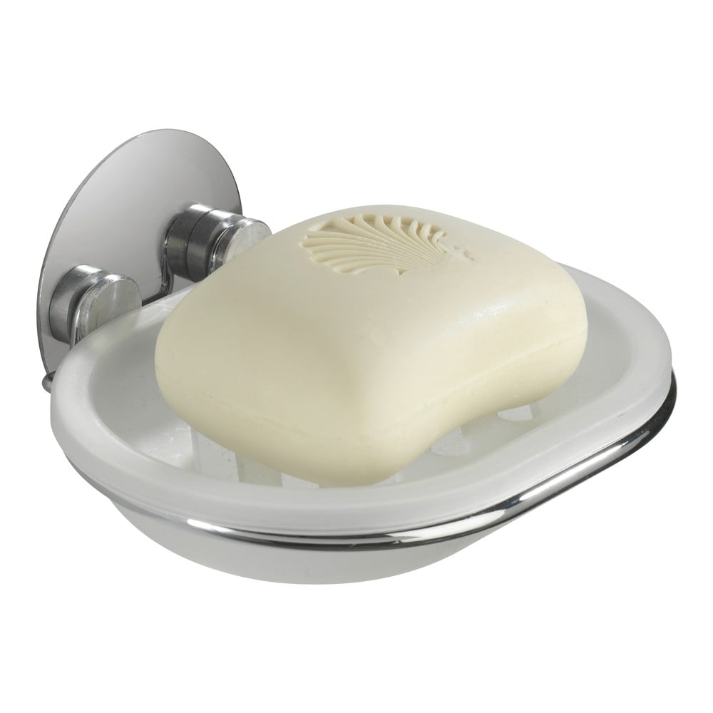 Fehér öntapadós műanyag szappantartó Turbo-Loc – Wenko