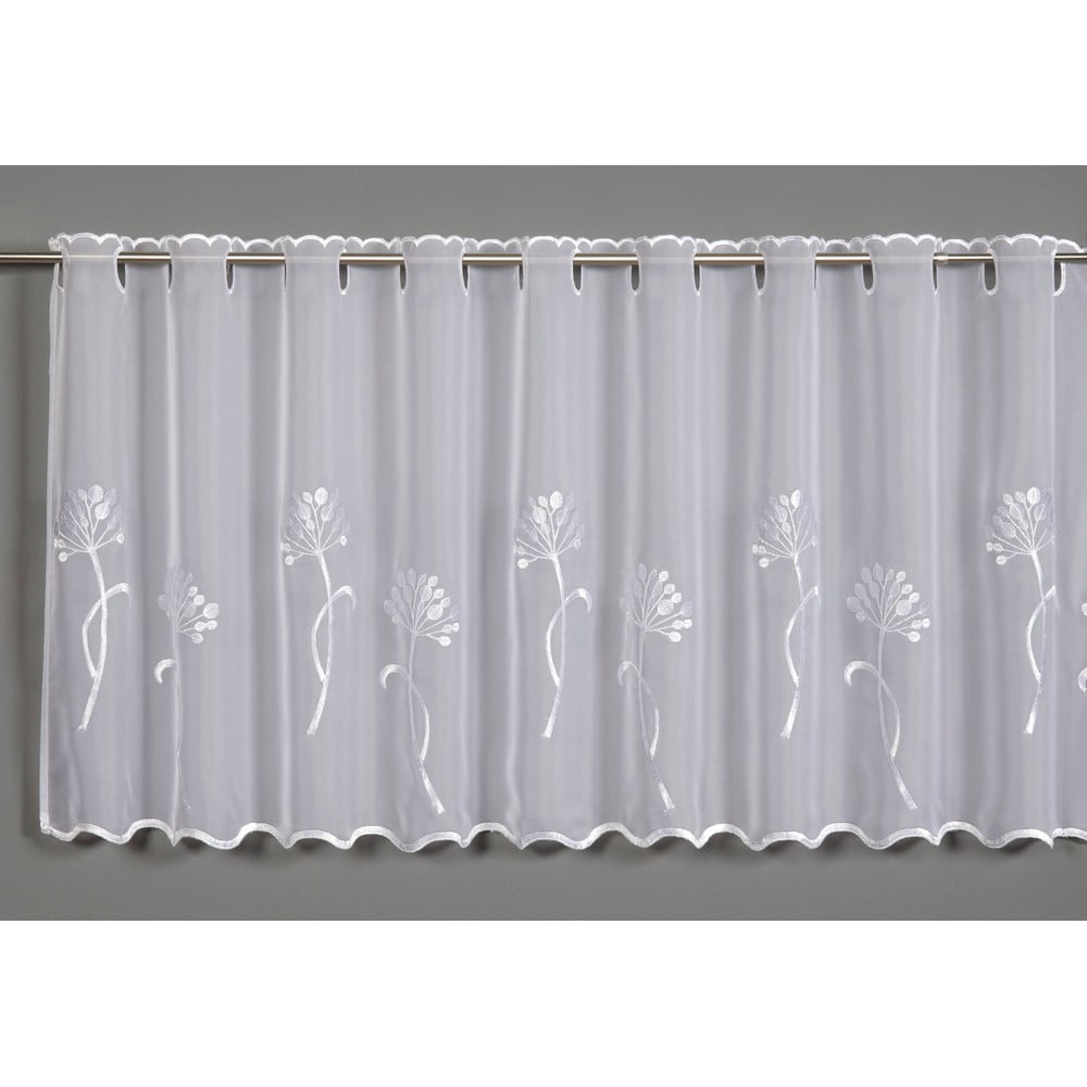 Fehér voile fényáteresztő függöny 140x48 cm Dandelion – Sehlbach