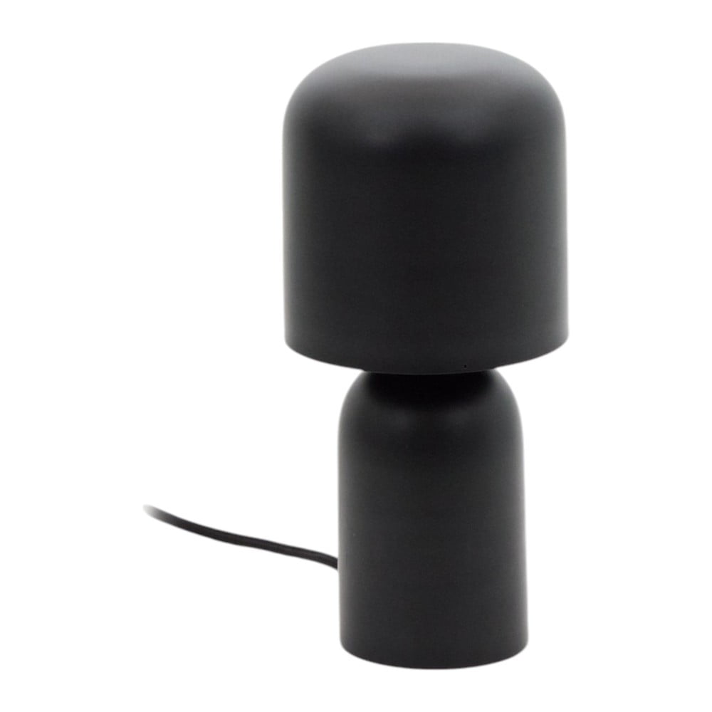 Fekete asztali lámpa fém búrával (magasság 28 cm) Monze – Kave Home