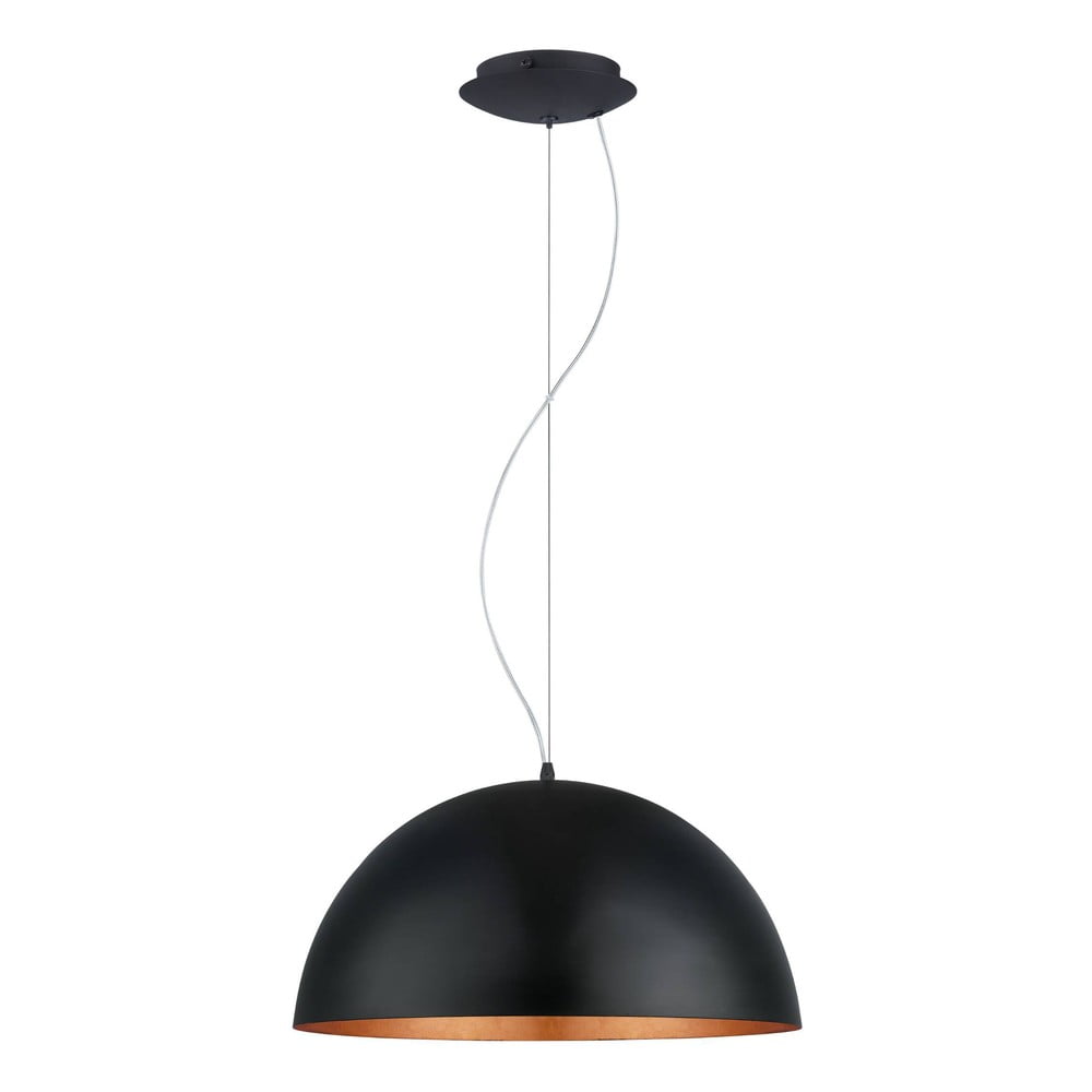 Fekete-bronzszínű függőlámpa fém búrával ø 53 cm GAETANO 1 – EGLO