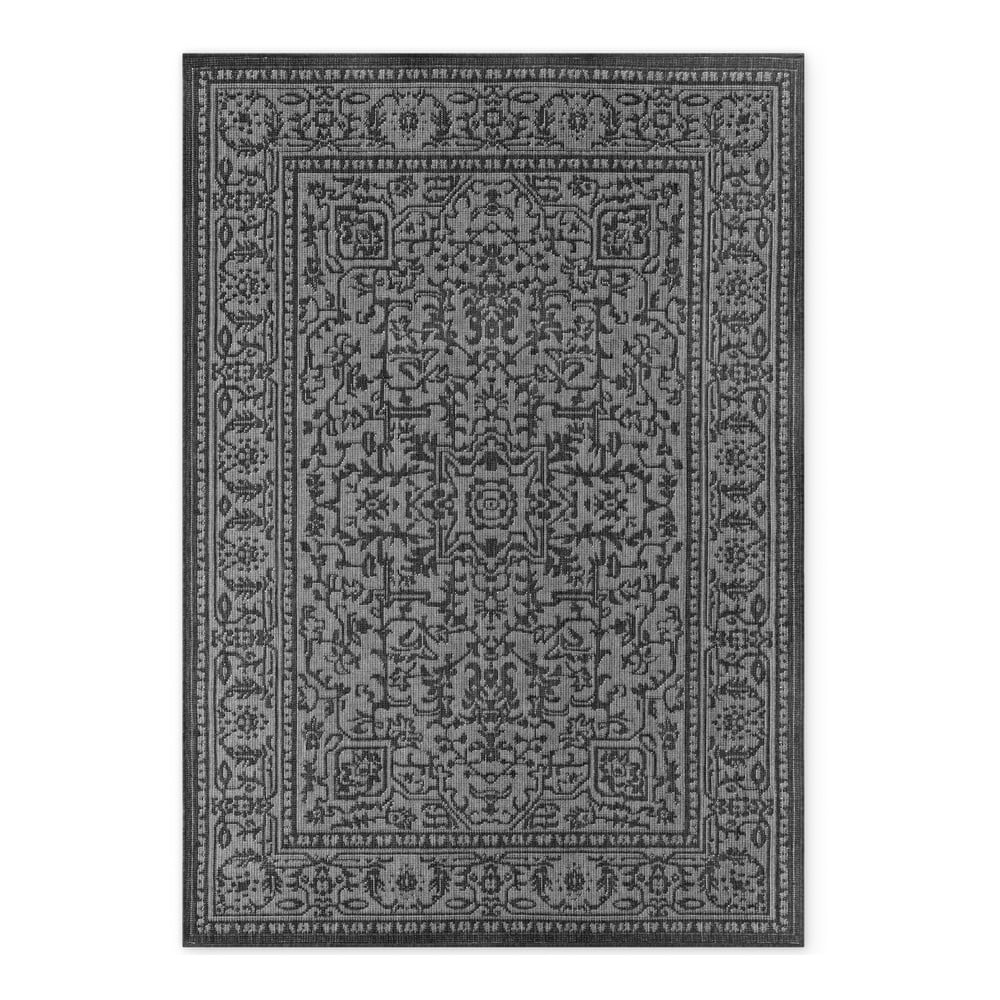 Fekete-fehér kültéri-beltéri szőnyeg 120x170 cm Duet Kona – NORTHRUGS