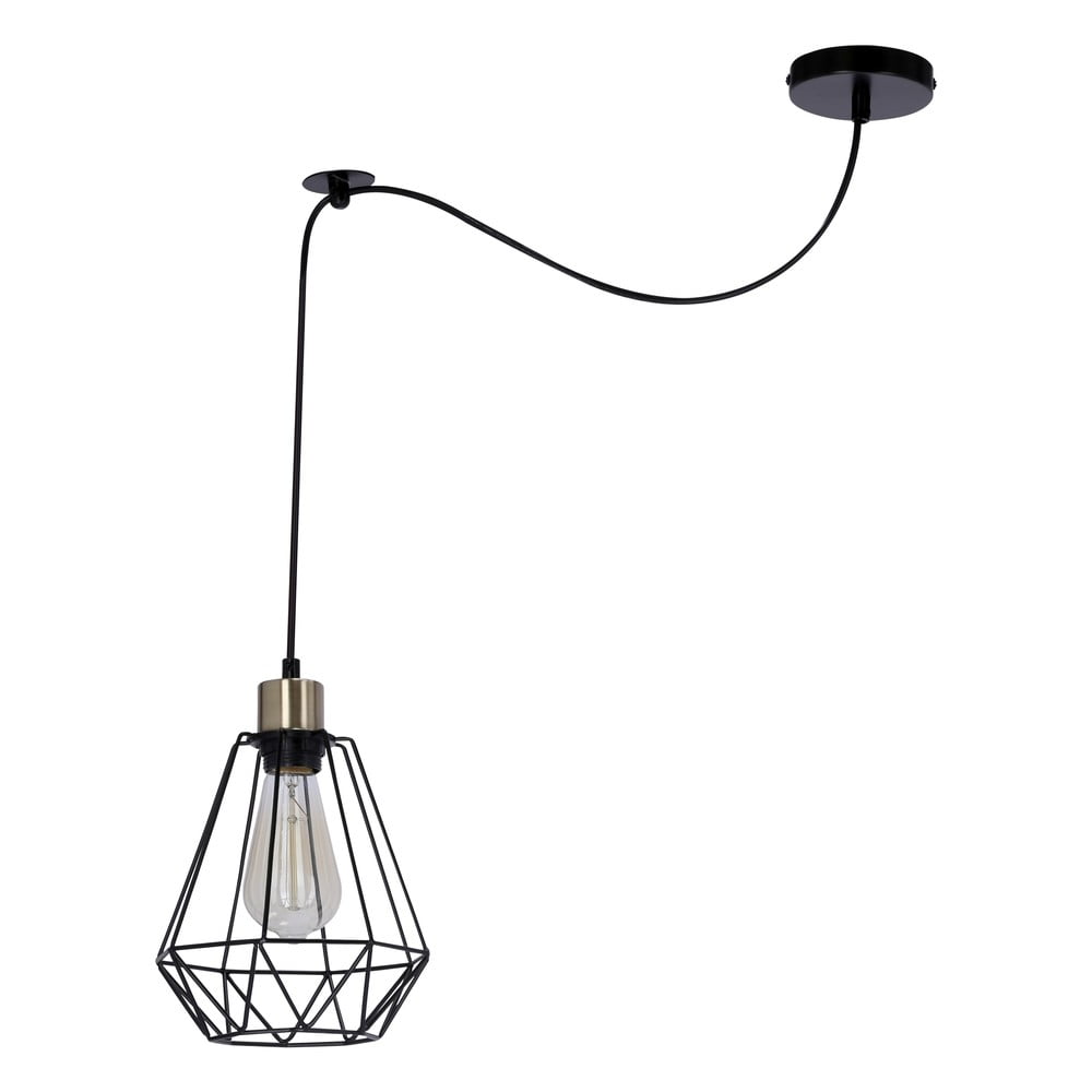 Fekete fém függőlámpa 100x19 cm Primo – Candellux Lighting