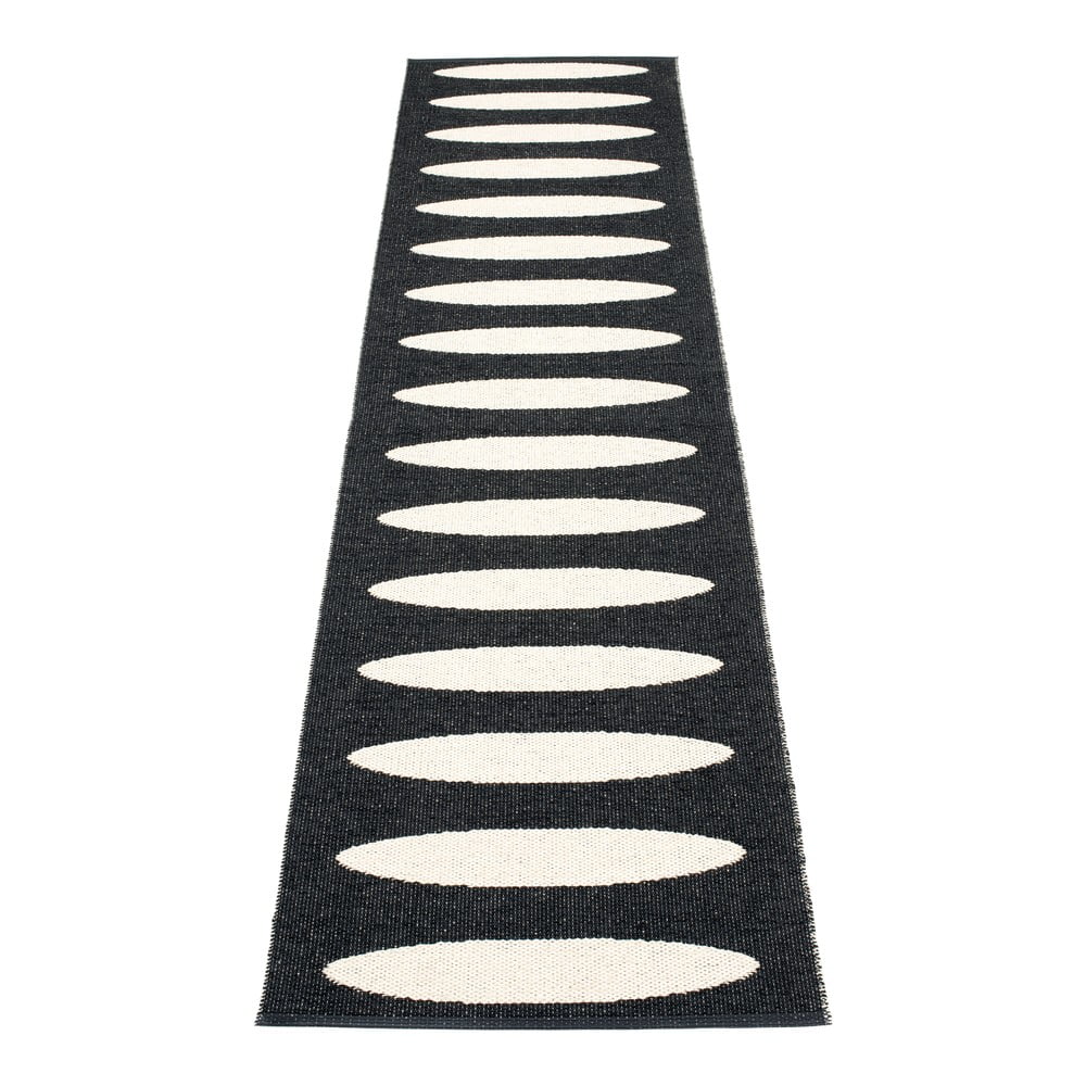 Fekete kültéri-beltéri futószőnyeg 70x300 cm Ella Black – Pappelina