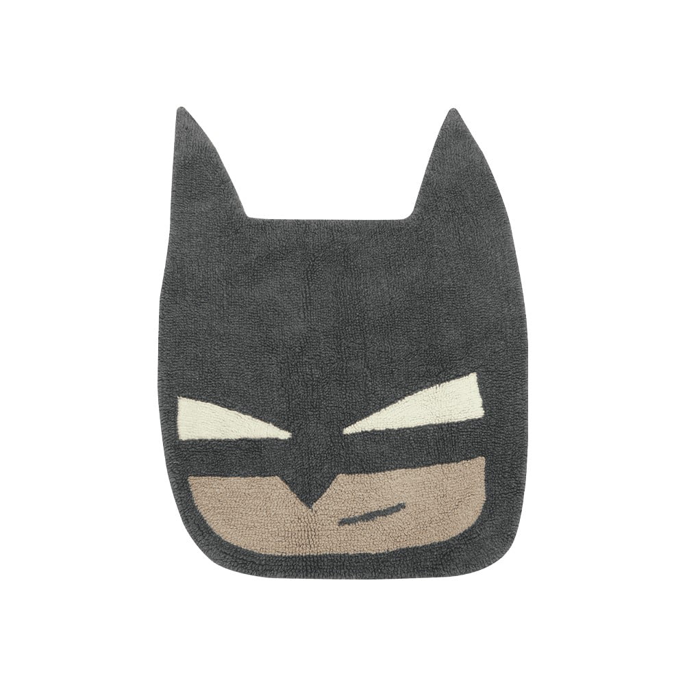 Fekete mosható kézi szövésű gyapjú gyerek szőnyeg 90x120 cm BatBoy – Lorena Canals