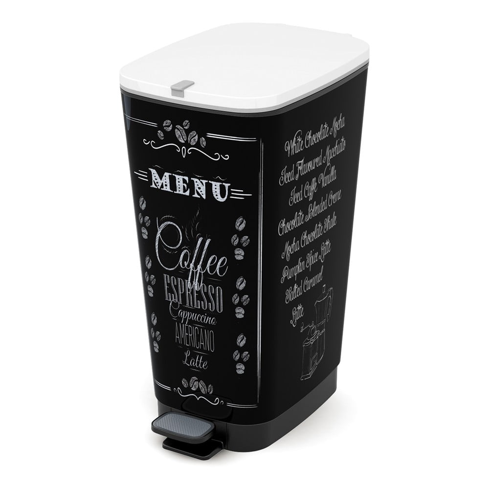 Fekete műanyag pedálos szemetes 50 l Chic Bin – KIS