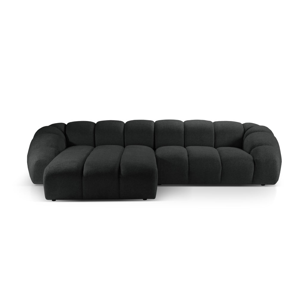 Fekete sarokkanapé (bal oldali) Diana – Micadoni