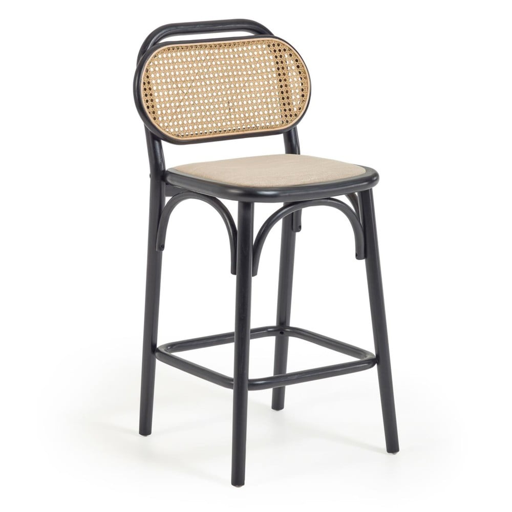 Fekete szilfa bárszék szett 2 db-os (ülésmagasság 65 cm) Doriane – Kave Home