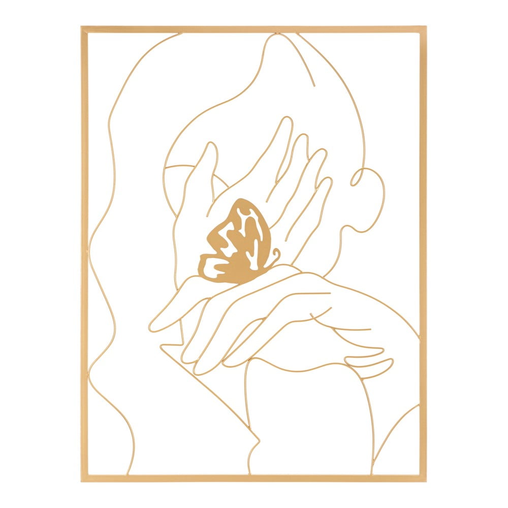 Fém fali dekoráció 60x80 cm Hands on Face – Mauro Ferretti