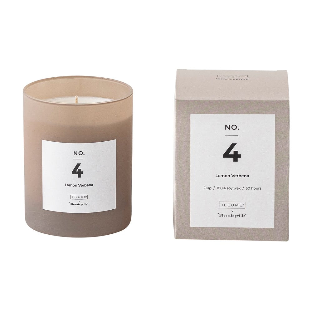 Illatos gyertya égési idő 50 ó No. 4 Lemon Verbena – ILLUME x Bloomingville