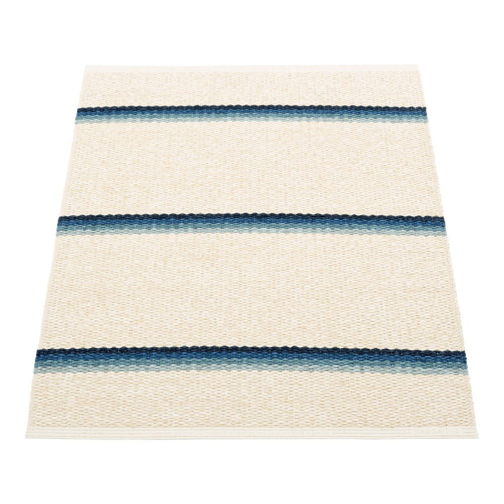 Kék-krémszínű kültéri-beltéri szőnyeg 70x90 cm Olle Blue Vanilla – Pappelina
