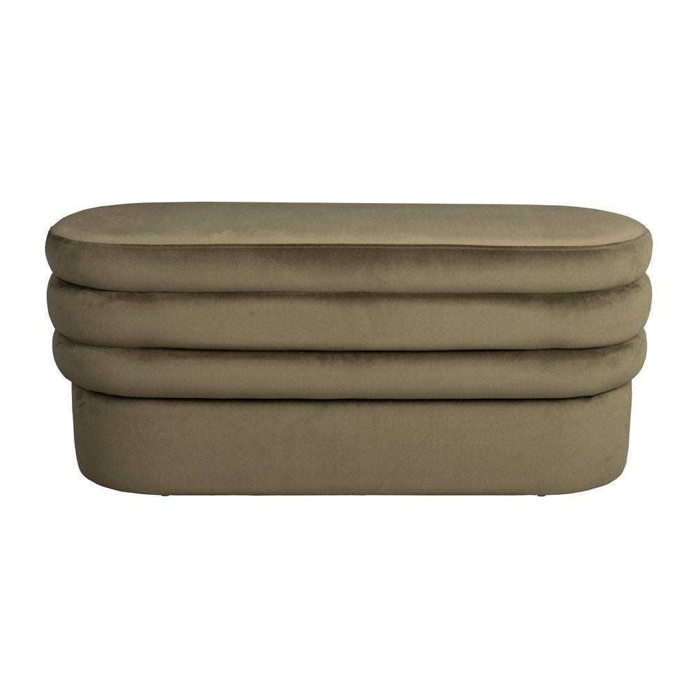 Khaki bársony pad Aditi – Dutchbone