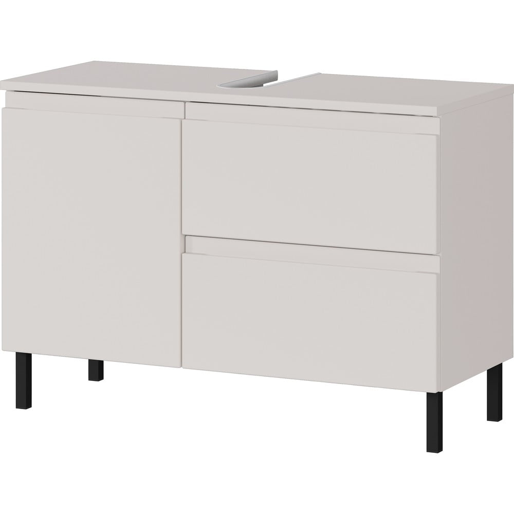Krémszínű alacsony mosdó alatti szekrény 80x56 cm Salinas – Germania