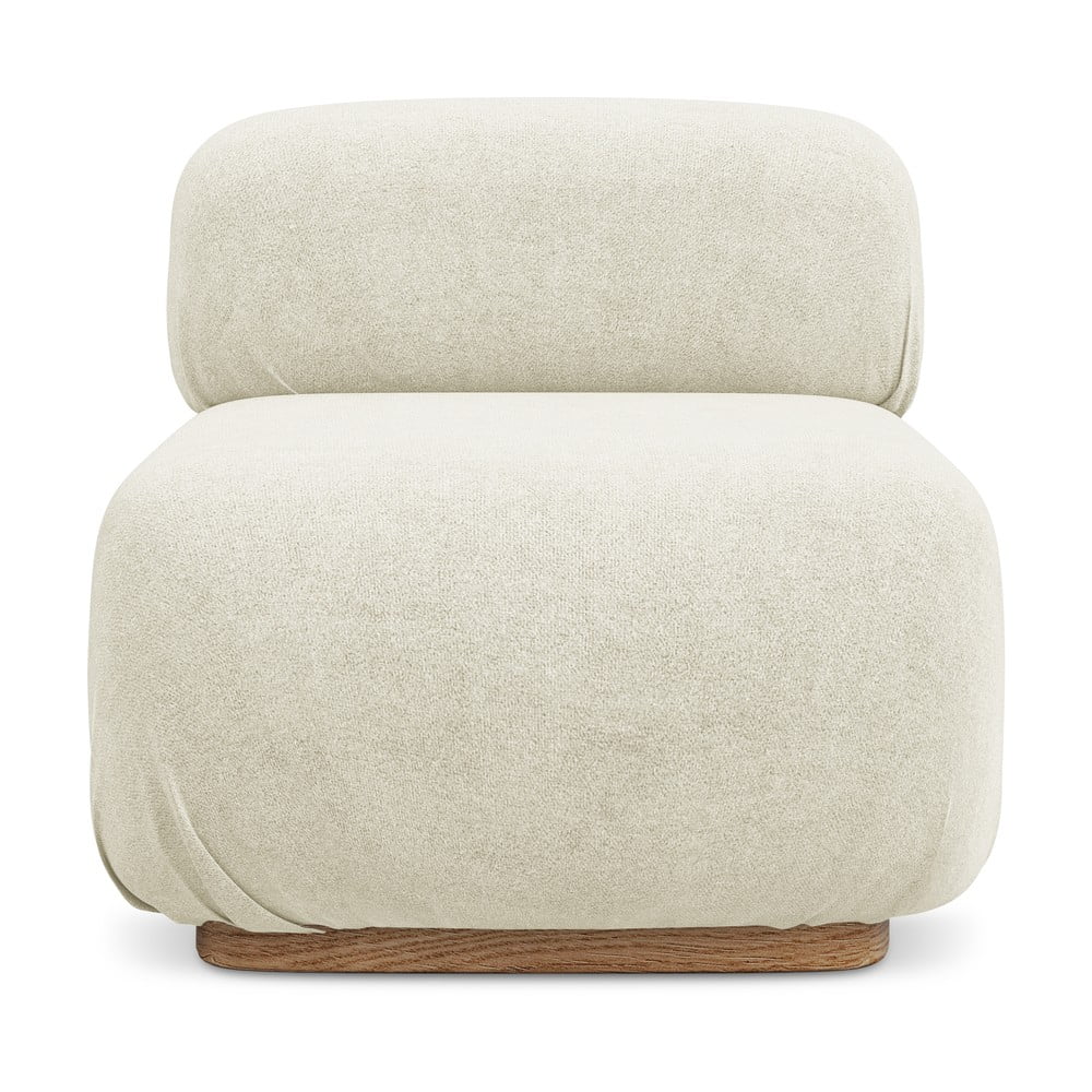 Krémszínű buklé kanapé modul Ailani – Makamii