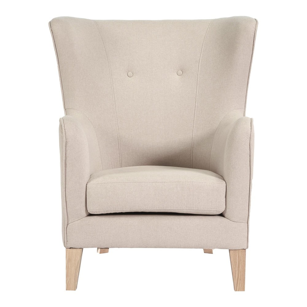 Krémszínű füles fotel Campo – House Nordic