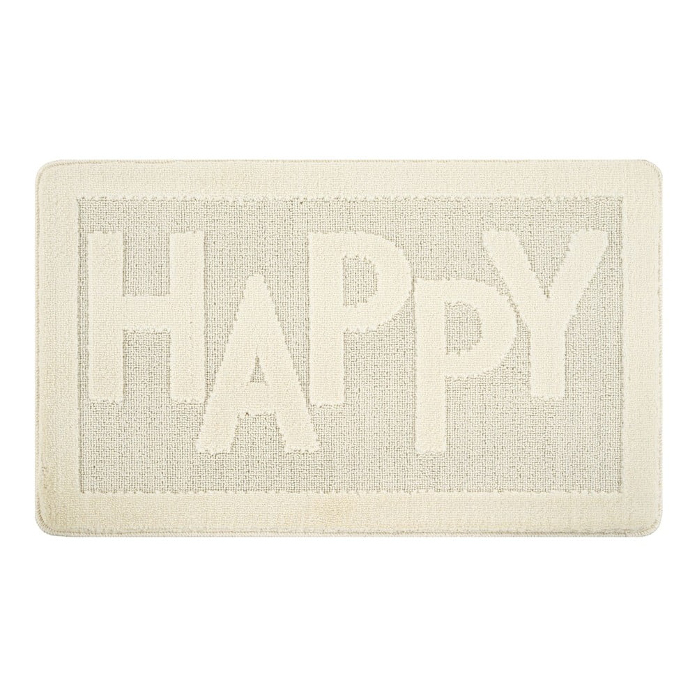 Krémszínű fürdőszobai kilépő 60x100 cm Happy – Foutastic