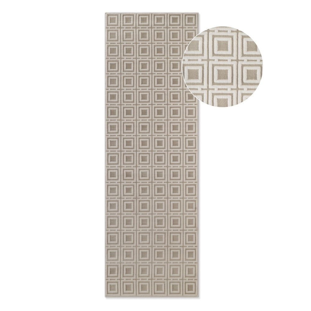 Krémszínű futószőnyeg 80x240 cm Perles Howlite – Elle Decoration