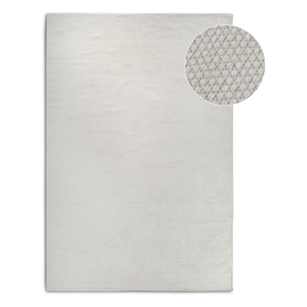 Krémszínű kézi szövésű gyapjúkeverék szőnyeg 120x170 cm Pradesh Natural White – Elle Decoration