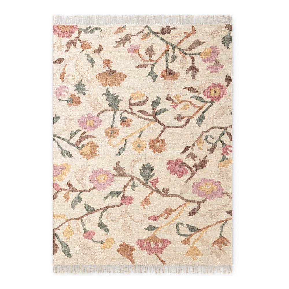 Krémszínű kézi szövésű juta szőnyeg 160x230 cm Roya Violette – Elle Decoration