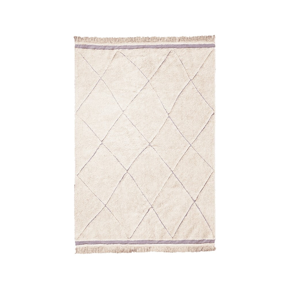 Krémszínű mosható kézi szövésű pamut szőnyeg 90x130 cm Bereber – Lorena Canals