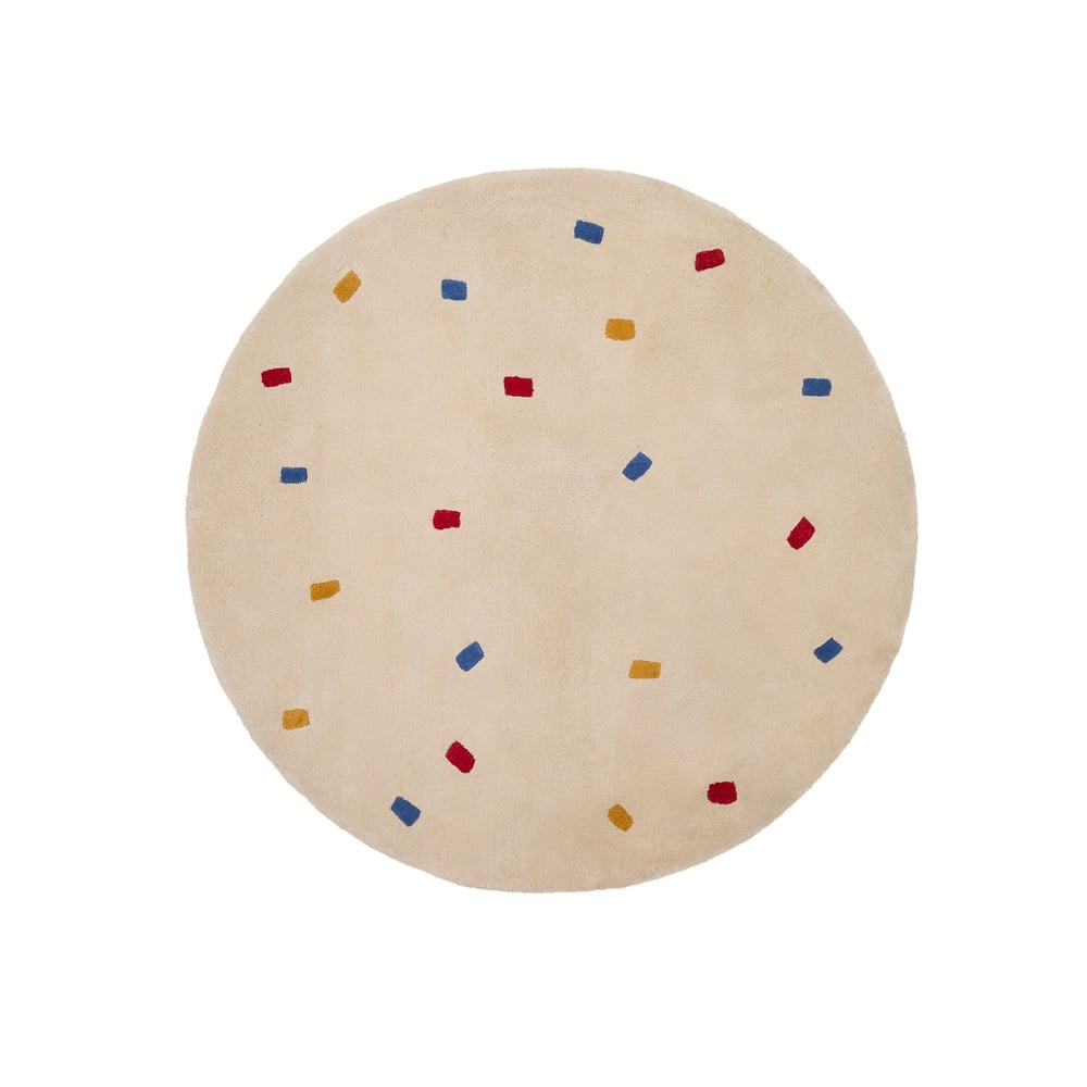 Krémszínű pamut gyerek szőnyeg ø120 cm Luli – Kave Home