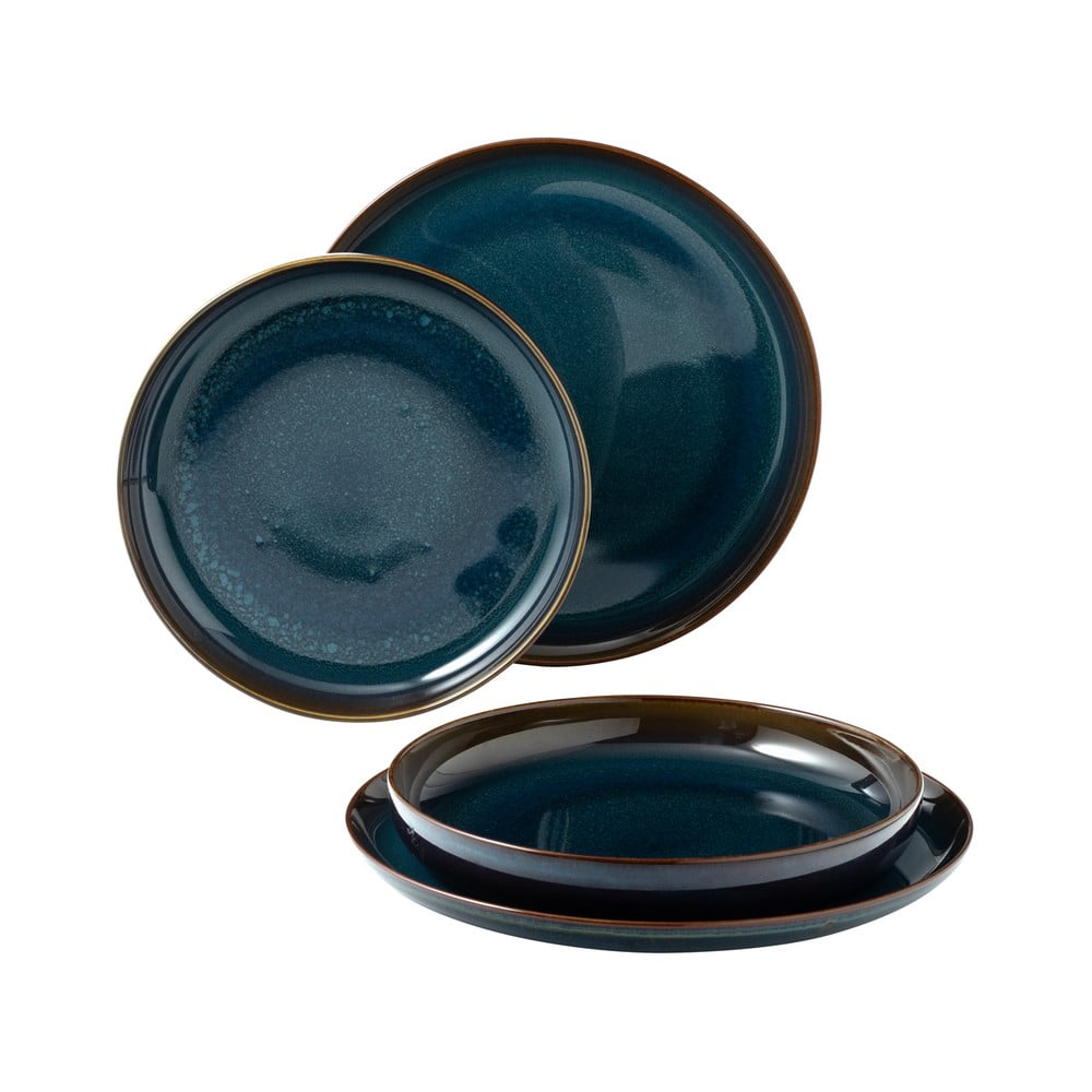 Like Crafted 4 db-os sötétkék porcelán tányér szett - Villeroy & Boch