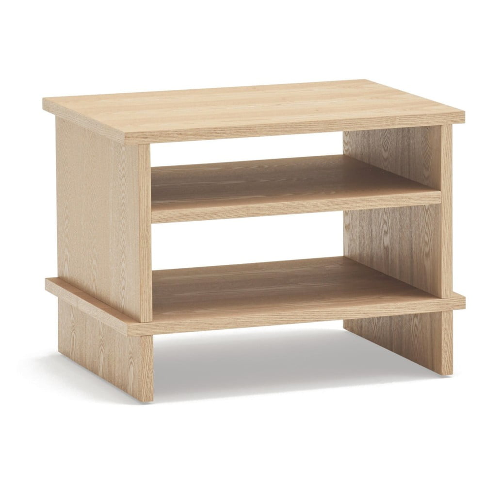 Natúr színű éjjeliszekrény tölgyfa dekorral Inari – Teulat