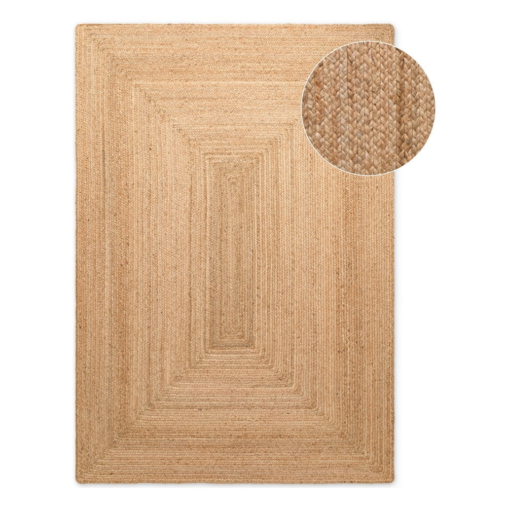 Natúr színű kétoldalas kézi szövésű juta szőnyeg 80x150 cm Sharmila Natural Brown – Hanse Home