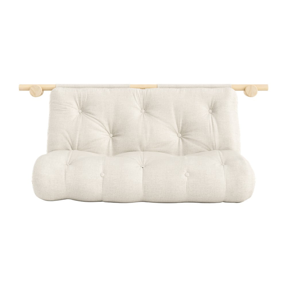 Natúr színű len kinyitható kanapé 135 cm Hooked – Karup Design