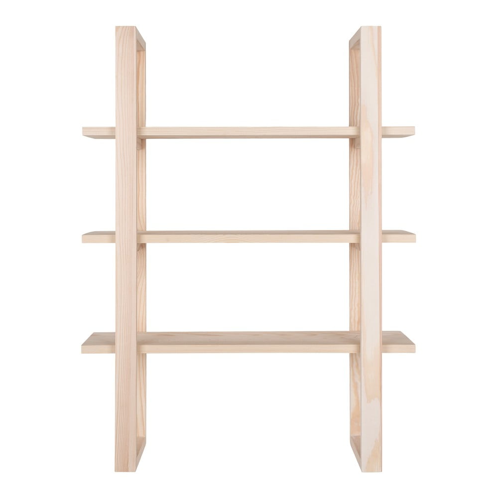 Natúr színű többszintes paulownia fali polc 48 cm Santiago – House Nordic