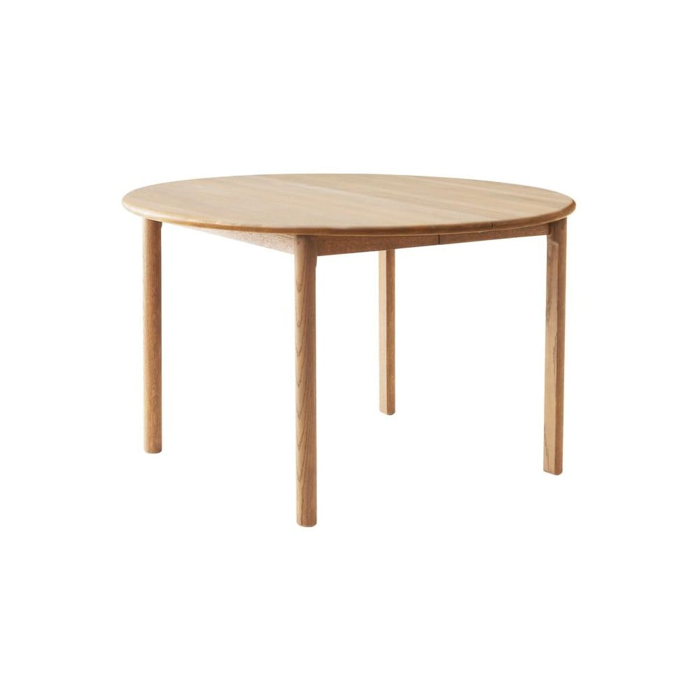 Natúr színű tölgyfa kerek bővíthető étkezőasztal ø 120 cm Noor – Hammel Furniture