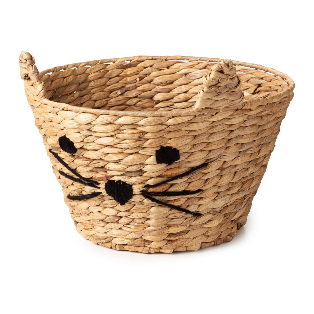 Natúr színű vízijácint játéktároló kosár ø 35x26 cm Cat – Compactor