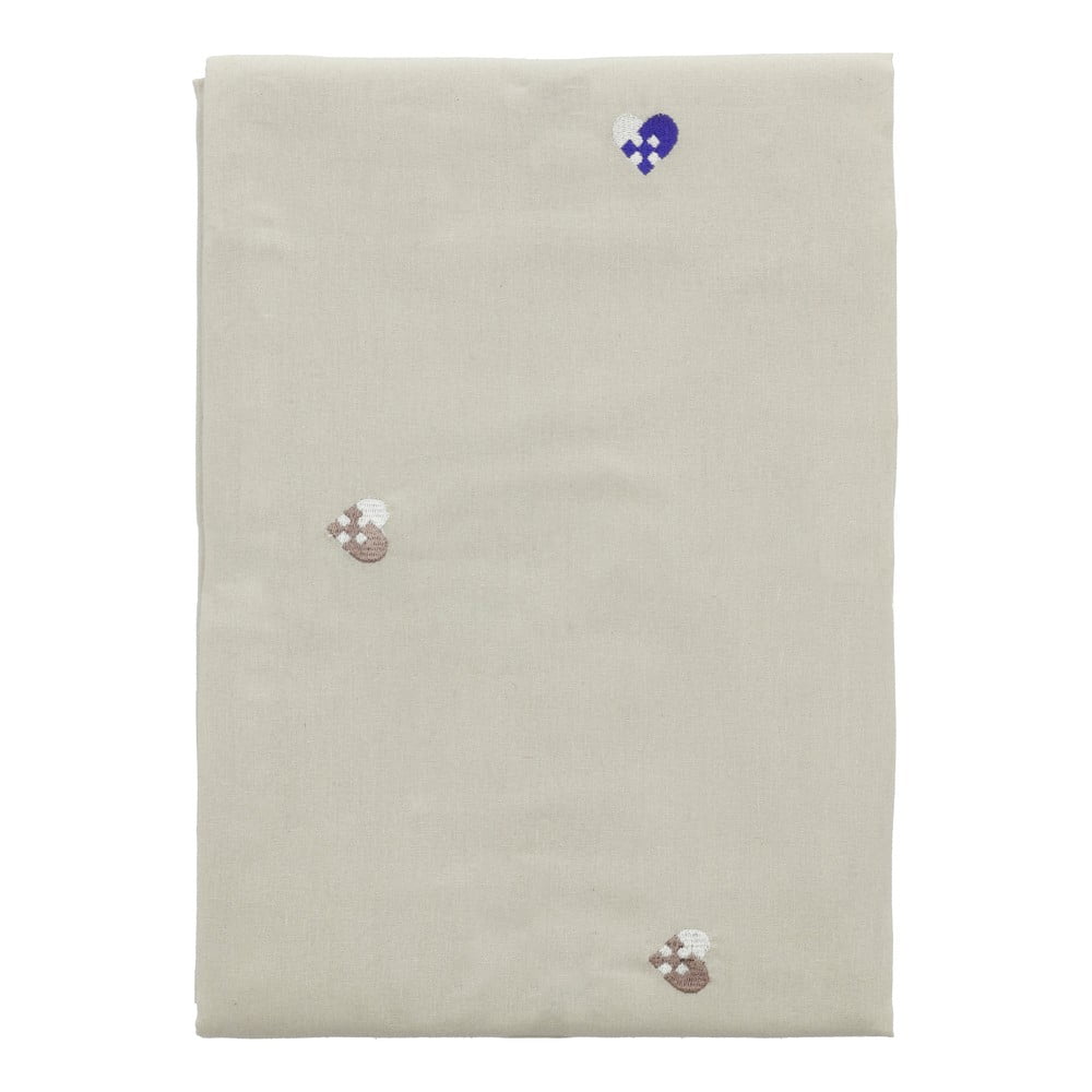 Pamut asztalterítő 140x220 cm Hearts Embloidery – Södahl