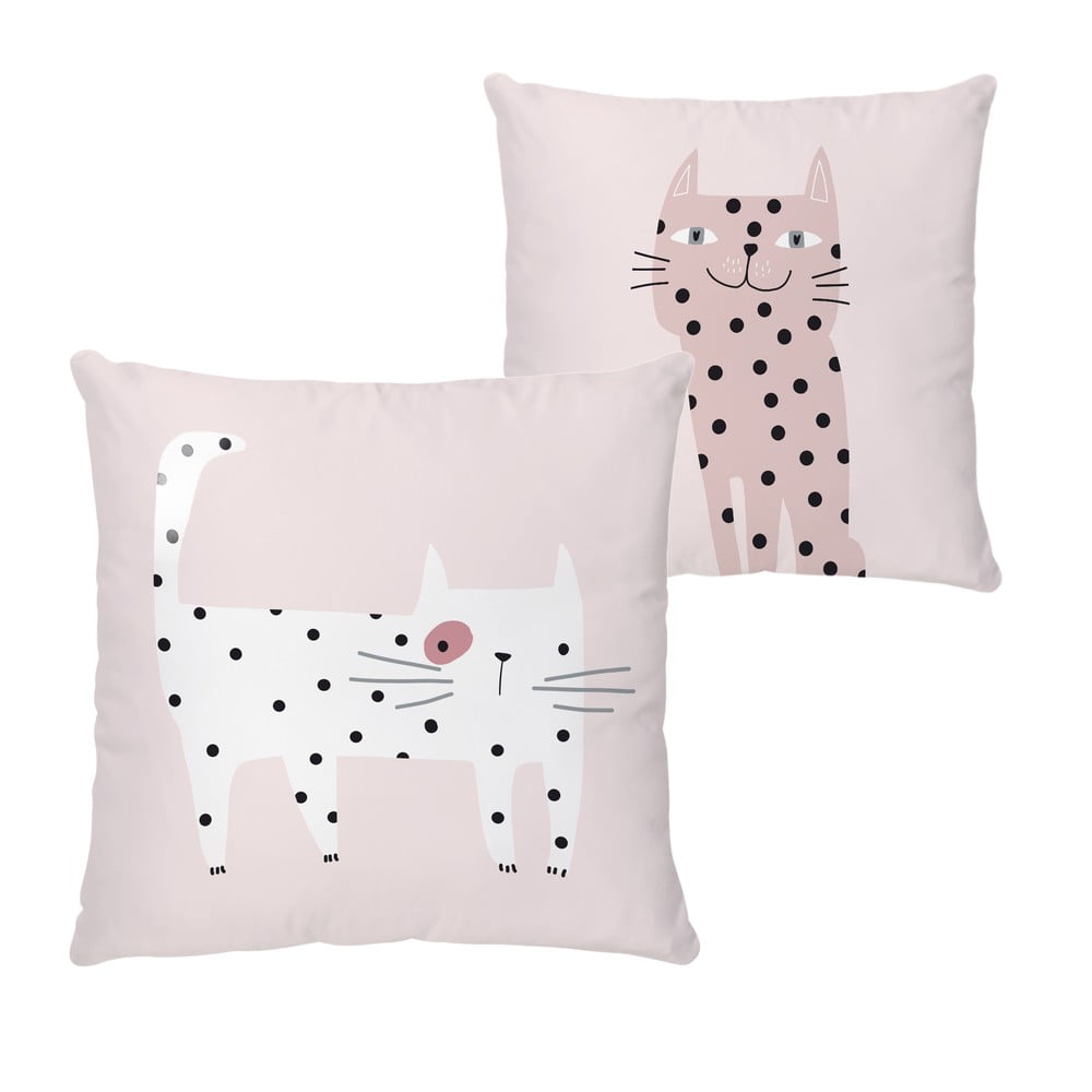 Pamut-szatén gyerek párna 45x45 cm Meow Meow – Butter Kings