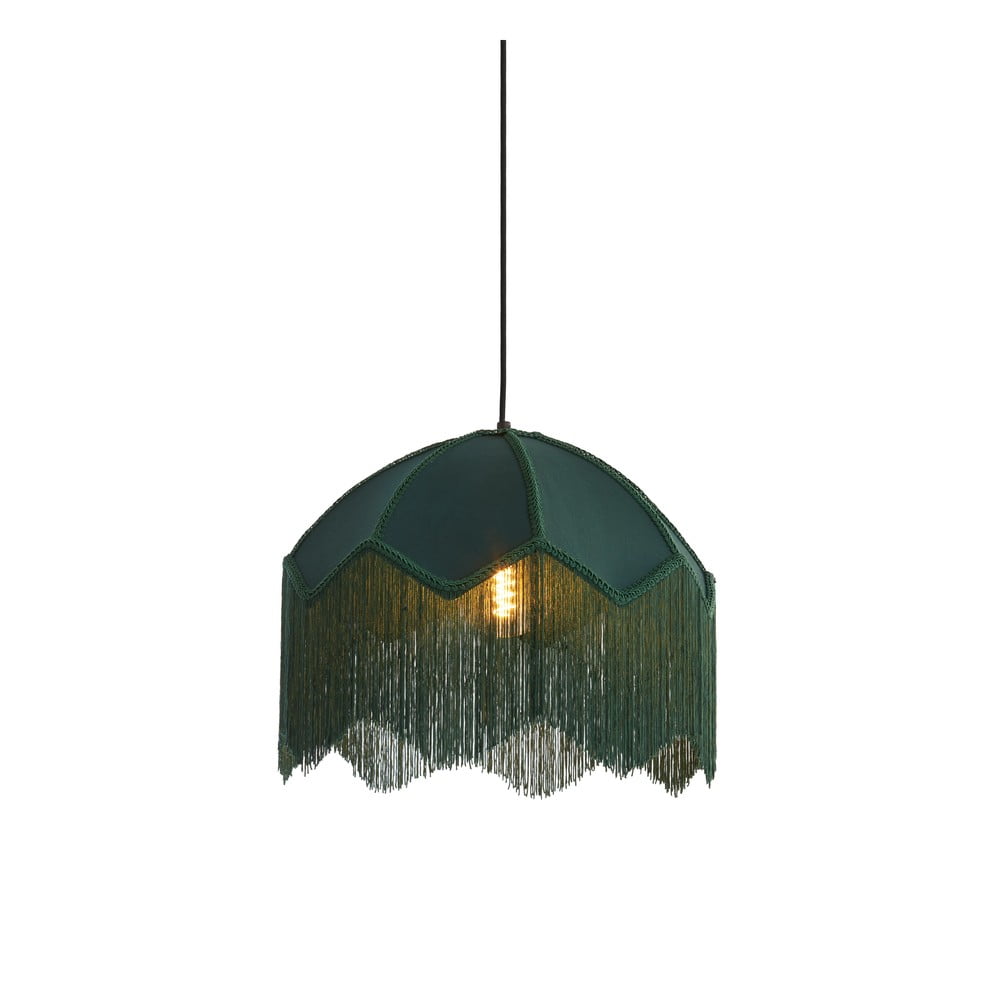 Petróleum színű függőlámpa textil búrával ø 40 cm Malacia – Light & Living