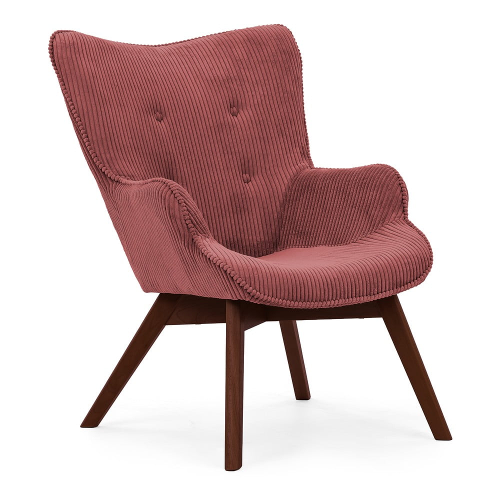 Piros kordbársony fotel Niko – Ropez