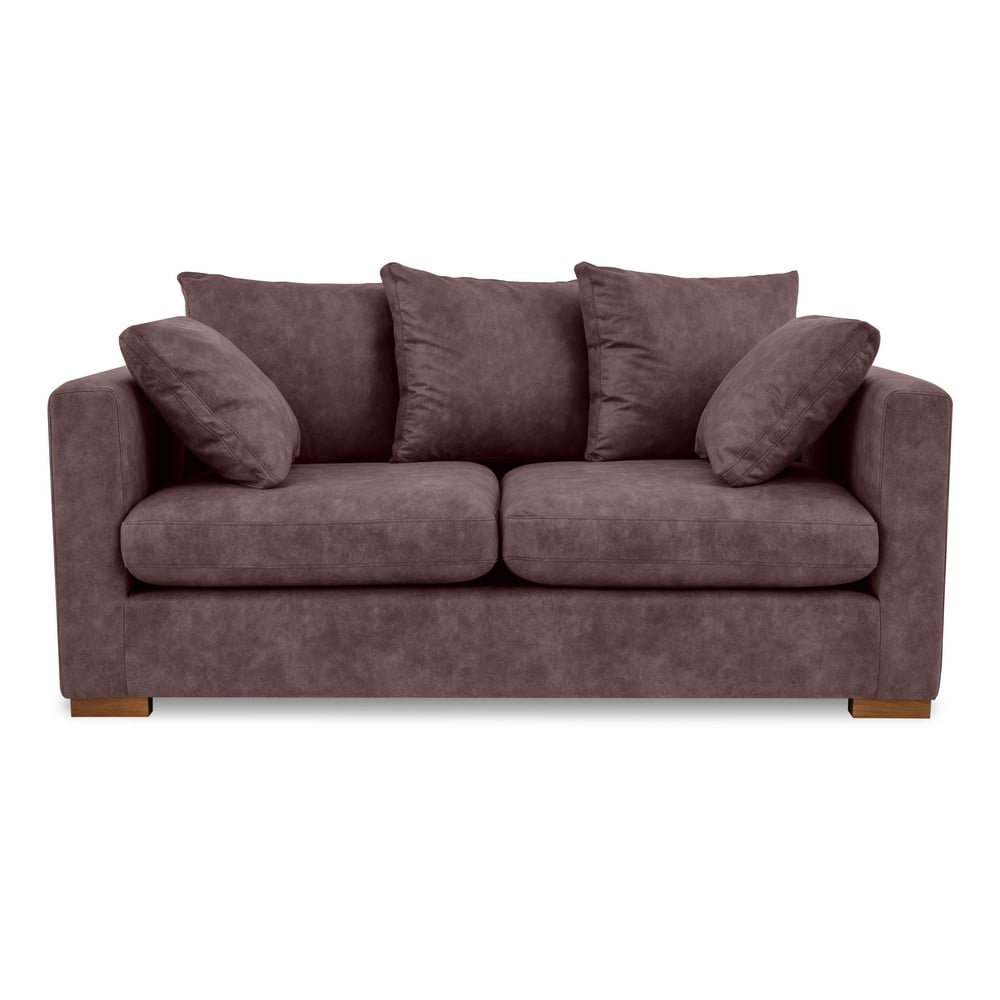 Sötétbarna bőrutánzat kanapé 175 cm Hamburg – Scandic