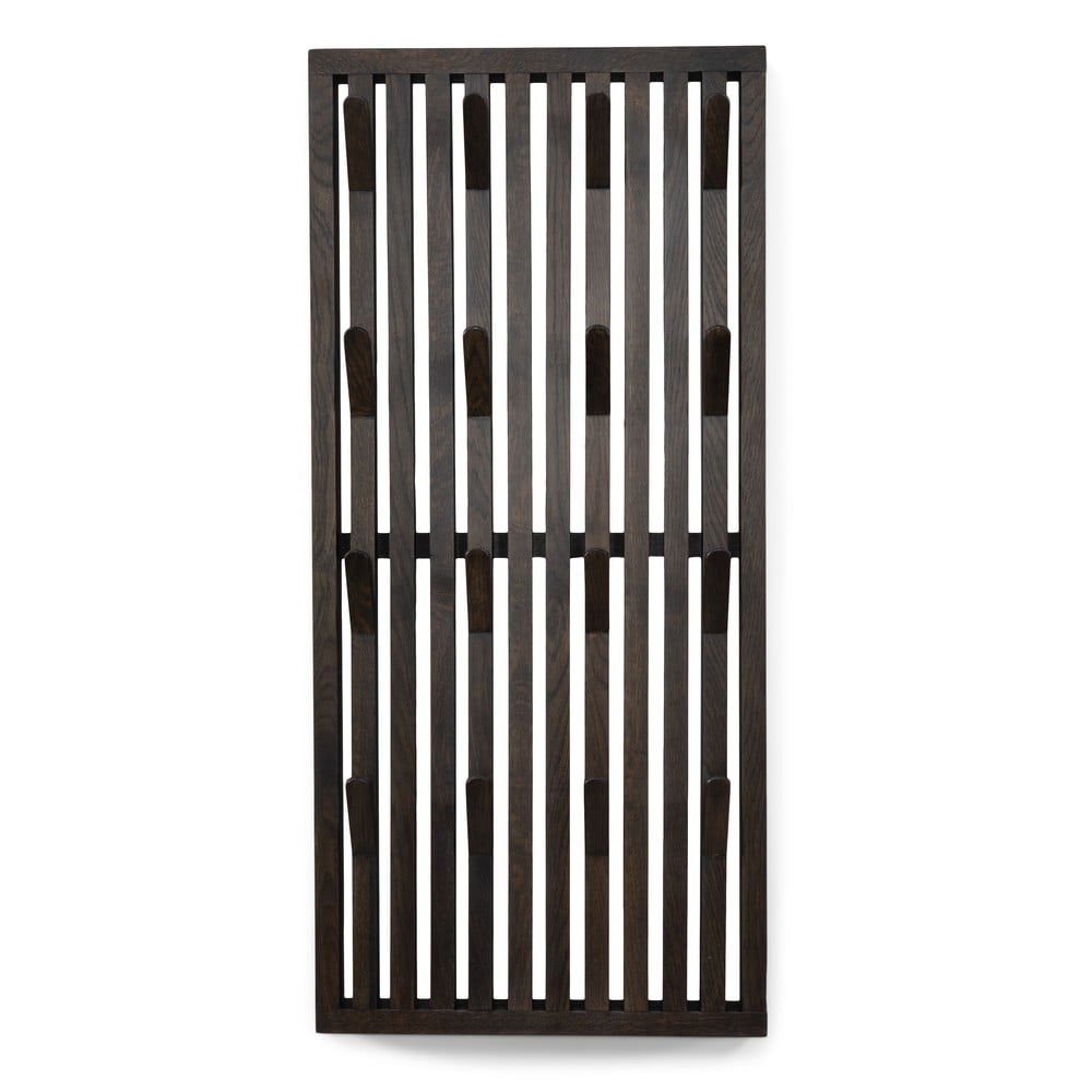 Sötétbarna tölgyfa fogas panel 46x100x8 cm Parco – Spinder Design