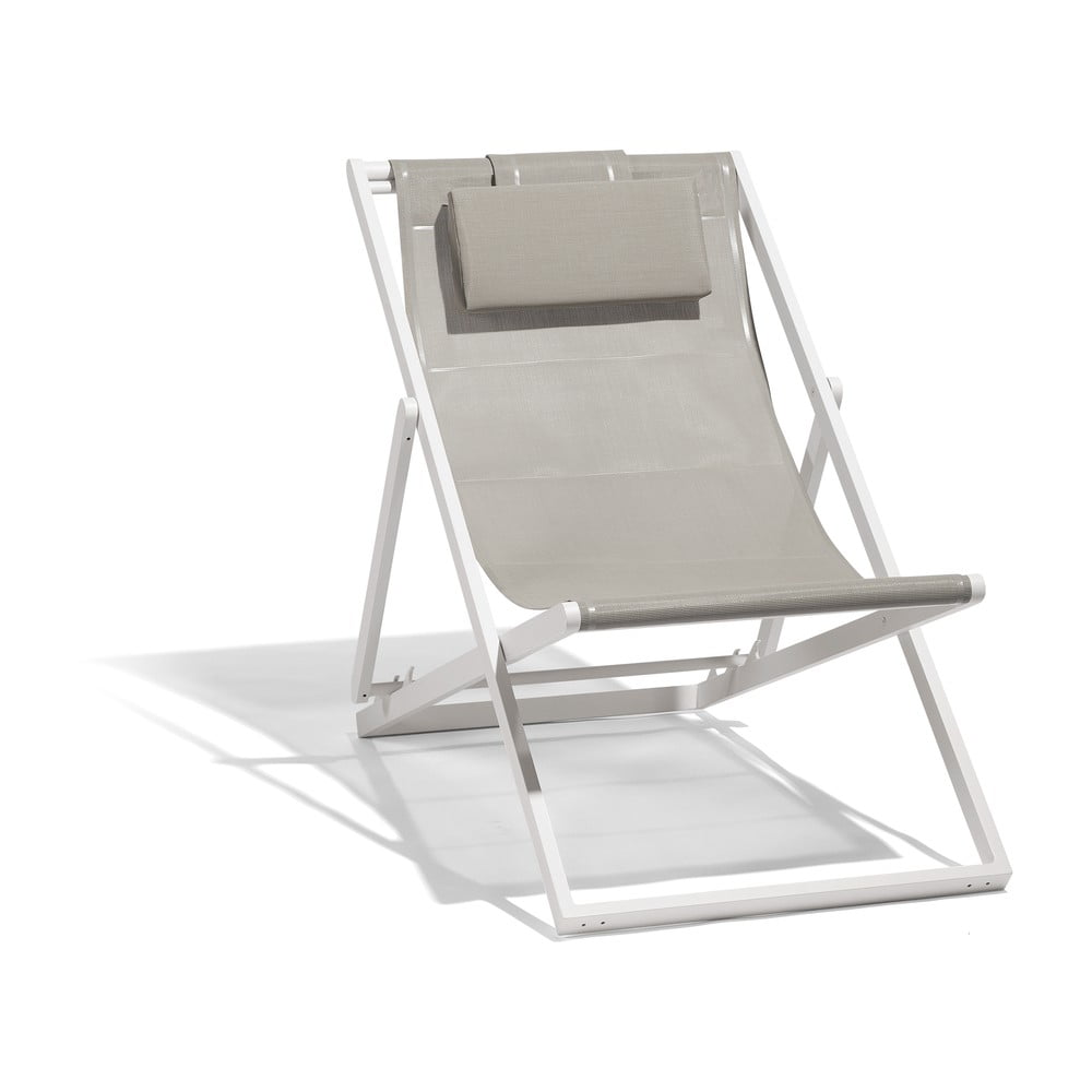 Sötétszürke fém kerti napozóágy Alexa – Diphano