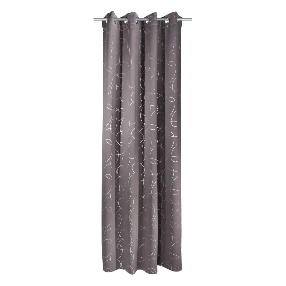 Sötétszürke függöny 135x245 cm Circles – Sehlbach