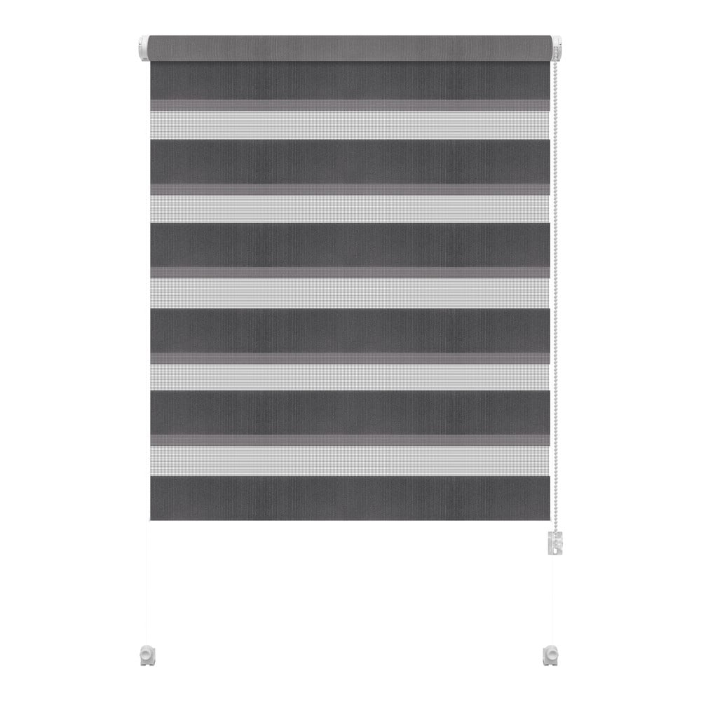 Sötétszürke nappali-éjszakai roló 68x215 cm Zebra – Gardinia