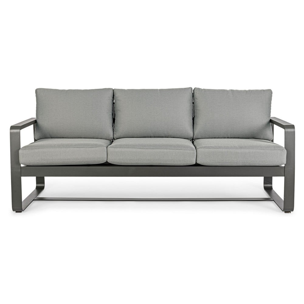 Szürke alumínium kerti kanapé Merrigan   – Bizzotto